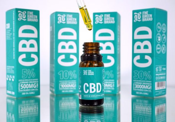 Organic CBD oil from The Green Brand with various concentrations for wellness.